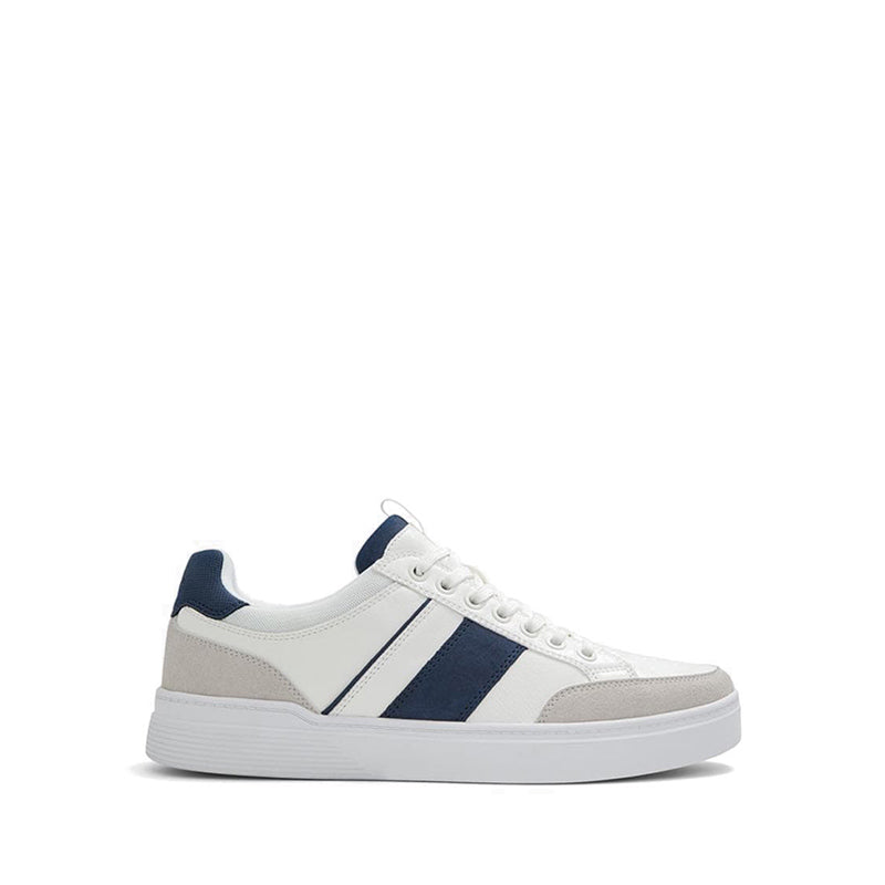 Elio Men Low Top Sneaker - White-Navy