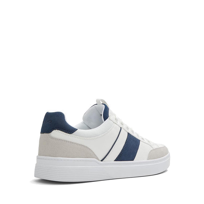 Elio Men Low Top Sneaker - White-Navy