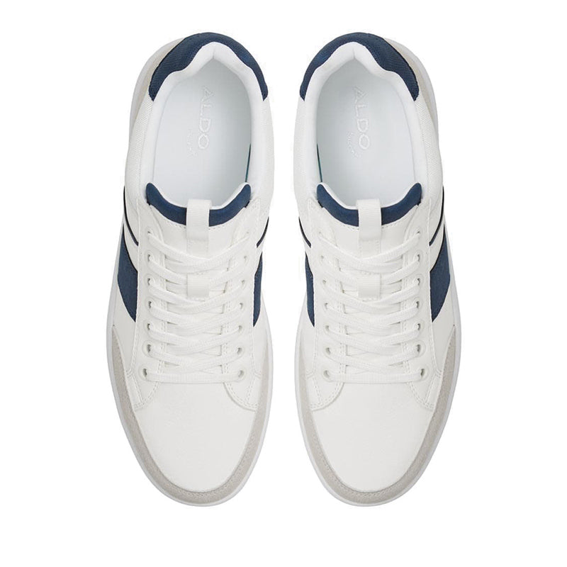 Elio Men Low Top Sneaker - White-Navy