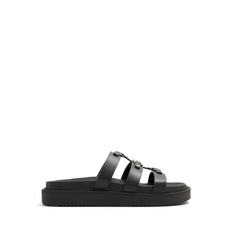 Mariesoleil Women Strappy Flat Sandal - Black