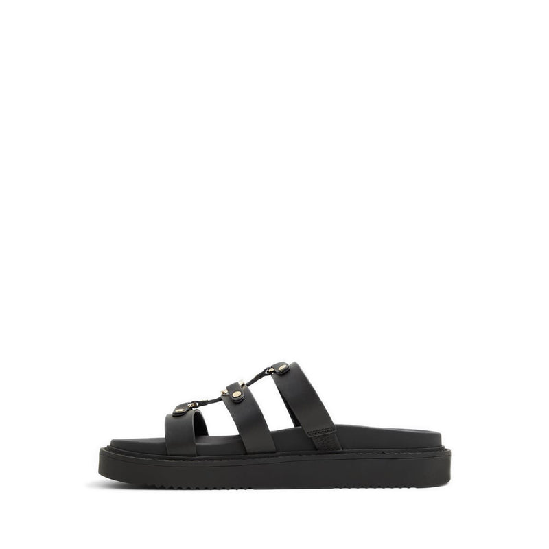 Mariesoleil Women Strappy Flat Sandal - Black