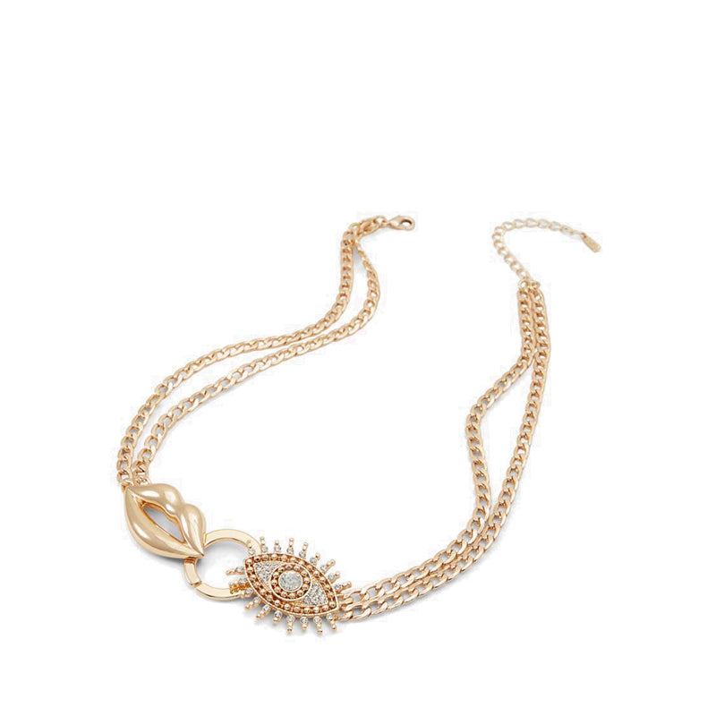 Wantsum Women Necklace - Gold/Clear Multi