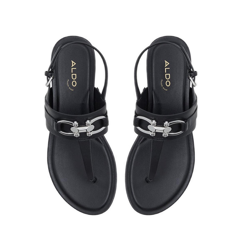 Afoetha Women Flat Sandal - Black