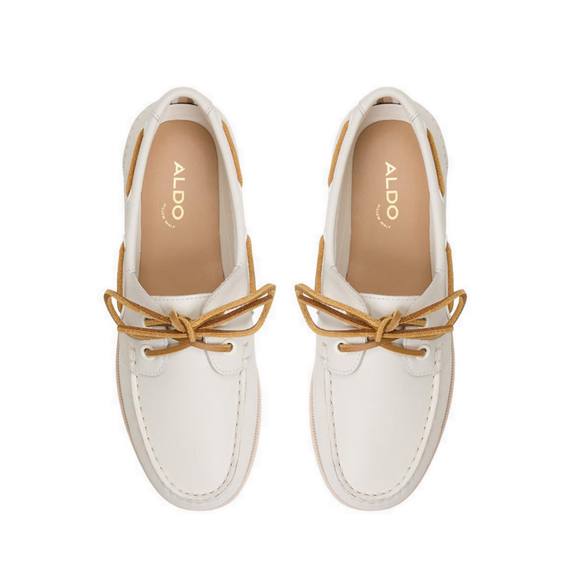 Aldo Harborchic Women Boat Shoes - White/Bone